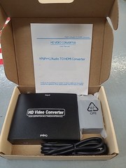 YPbPr Component to HDMI Converter Stereo Audio Video L/R 5RCA RGB Adapter 1080P