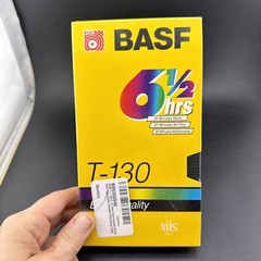 BASF Extra Quality T-130 VHS Video Tape 6-1/2 hours New Sealed Blank Retro VCR📦