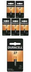 6 Pack 27 Duracell 12V Alkaline Batteries (A27, MN27, GP27A, 8LR732, 27A, L828)