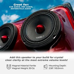4x DS18 PRO-X6.4BM 6.5″ Midrange Speakers 500W Max Loudspeaker With Bullet 4 Ohm