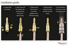 Nakamichi Excel Series 24k Gold Plated Banana Plug 12 AWG – 18 AWG Gauge Size…