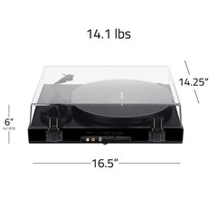 Fluance Vinyl Turntable Record Player Anti-Resonant Platter Acrylic Mat Preamp