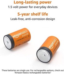 96 PACK SIZE D Cell Amazon Alkaline Batteries BULK PACK 1.5V LONG EXPIRY 07/2030