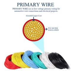Pure Copper 14 16 18 20 22 Gauge AWG Automotive Primary Power Amp Wire Cable Lot