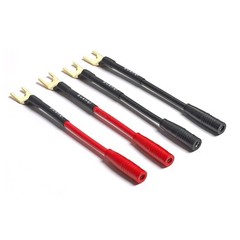 Spade Plug to Female Banana Jack Adapter Cable, 4mm Banana Jack Female to For…