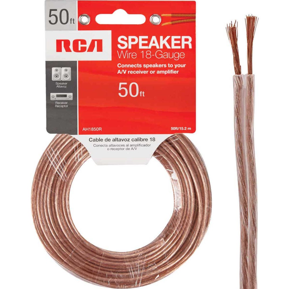 RCA 50Ft. Speaker Wire – 18 Gauge