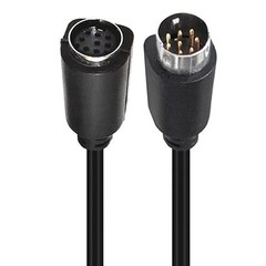 SVideo 8Pin Mini DIN Extension Cable Male to Female Connector Black 10 Ft