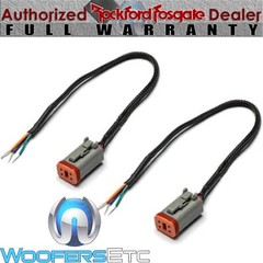 ROCKFORD FOSGATE 4-PIN DEUTSCH RGB WIRING HARNESS FOR M1 M2 COLOR-OPTIX SPEAKERS