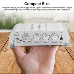 Car Home Audio Mini Stereo Amplifier 2.1Ch HiFi Bass Speaker Power Amp ST-838