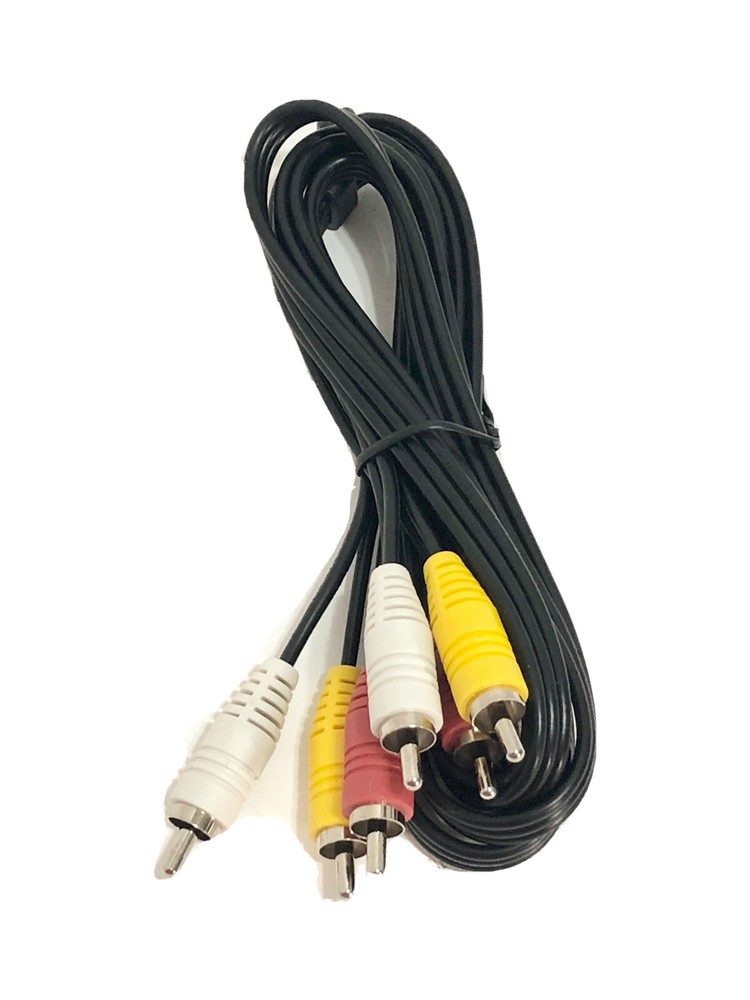 AV Cable 6ft Composite Male to Male Audio Video Cord for TV DVD VCR NEW