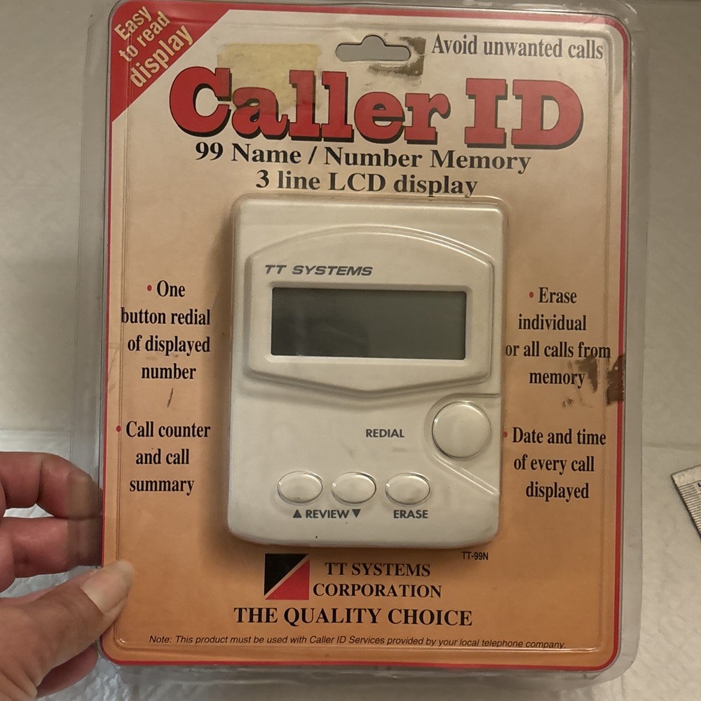 Caller ID System with 99 Name Call Memory FACTORY SEALED TT Systems Model TT-99N