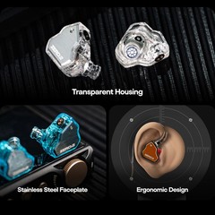 7Hz x Crinacle Zero:2 Updated 10mm Dynamic Driver IEM Wired Earbuds for Musician