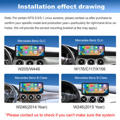 Wireless Carplay/Android Auto 12.3’Touch screen For Mercedes Benz NTG5.0 GLA CLA