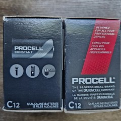 Duracell Procell Alkaline Batteries C (5 Boxes 12 Each) 60 Batteries