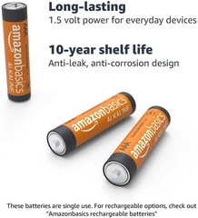 100 Amazon Basics AAA Alkaline High-Performance Batteries, 1.5 Volt, 2034 exp