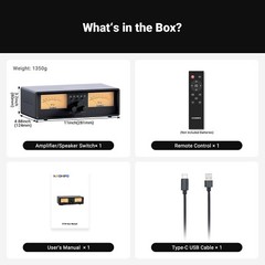 NEOHIPO ET30 Dual Analog VU Meter, 2-Way Amplifier/Speaker Audio Switcher Box