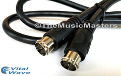 Black 3 ft “PUSH-ON” Coaxial Digital Video Cable TV Satellite Antenna Wire VWLTW