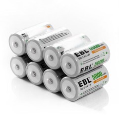 Lot EBL C D Size Cell Rechargeable Batteries AA AAA Battery / 1.2V C D Charger
