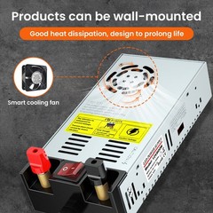 Upgraded 110V to 12V Converter ,New Version with On/Off Switch, AC to DC Power S