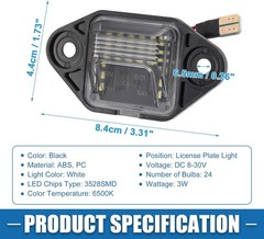 6500K White LED License Plate Light Assembly 3528SMD for E-150 E-250 2003-2014 A