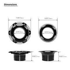 RECOIL AP4 4-Inch Aero Port Kit Subwoofer Enclosure Upgrade ABS Material