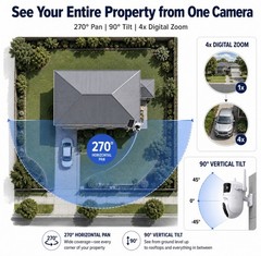4G LTE Cellular Solar PTZ Camera Outdoor Wireless. “One Year Free DATA”