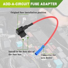 HAOBO 5-Pack Add-A-Circuit Fuse Tap, 12V Standard Mini Micro2 and Low Profile Ta
