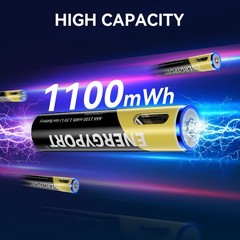 Lot 1.5V 3000mWh 1100mWh AA AAA Battery Type-C USB Rechargeable Li-ion Batteries