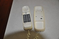 AT&T 210 Basic Trimline Corded Phone, No AC Power Required, Wall-Mountable