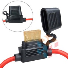 3 Pack 14 Gauge Mini ATC 7.5A Fuse Holder In Line AWG Wire Copper 12 Volt Blade