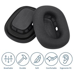 Ear Pads Replacement for AirPods Max Mesh Fabric with Silicone Layer–Space Grey