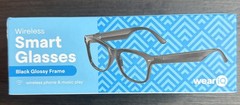 WeariQ Blue Light Blocking Bluetooth Smart Glasses –Black Glossy IOS/Android