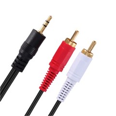 3.5mm RCA Cable 2RCA to AUX Cord 2-RCA to 3.5mm Adapter Stereo Audio Y-Cable NEW