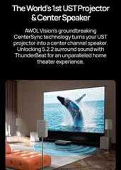 AWOL Vision LTV-3500 Pro 4K 3D Ultra Short Throw DLP Projector Dolby Vision