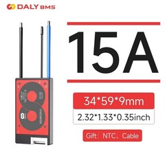 Daly BMS 3S-16S 12V-48V 15A-60A Li-ion LiFePo4 BMS Common Port w/ Balance+NTC US