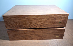 Lot Of 2 Vintage 3 Drawer Cabinet Cassette Tape Holder Storage Faux Wood