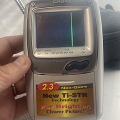 Casio TV-890B Mini Hand Held Television Battery Operated w/Pull-Out Antenna