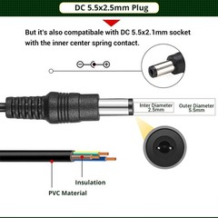 Facmogu 2Pack 5V 2A Power Adapter 10W 5.5×2.5mm Fit 5.5×2.1mm Socket