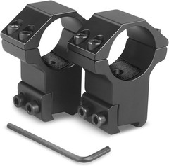 1 Inch Scope Rings , High Profile Mount for 11 mm High , Black 2Pairs