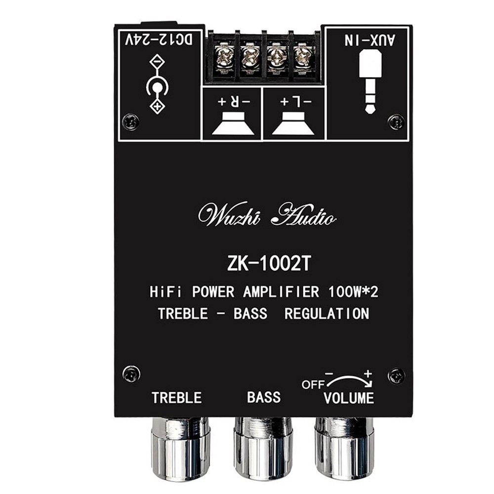 1Set ZK-1002T Bluetooth 5.0 TPA3116 2 CH 2*100W Digital Audio Amplifiers Module
