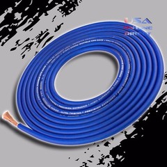 8 Gauge 25ft. OFC Copper AWG BLUE Power Ground Wire Car Audio Amplifier Cable