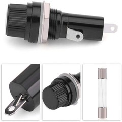 5/10/20Pcs Panel Mount Screw Cap Fuse Holder Case For Glass Tube Fuses 6x30mm