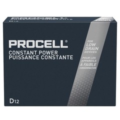 12pc Duracell PROCELL Constant Power PC1300 1.5V D Everyday Alkaline Batteries