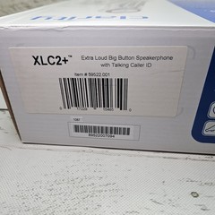 Clarity XLC2+ Cordless Phone Big Buttons Dect 6.0 Loud Speaker Talking Caller ID