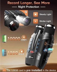 Night Vision Goggles – Smart APP 4K Night Vision Binoculars, 10000mAh Battery…