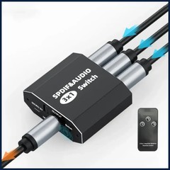 3-Port SPDIF Toslink Digital Optical Audio Switch 3×1 with IR Remote