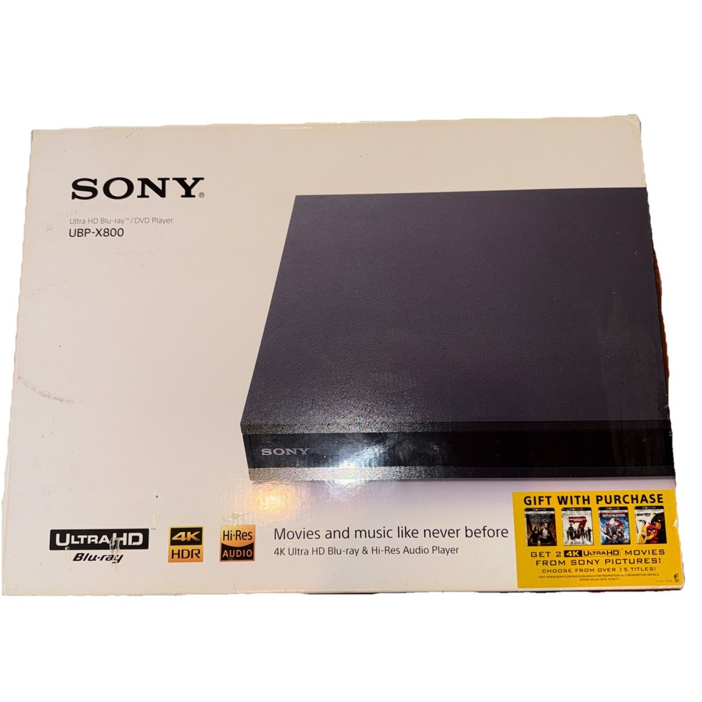 Sony UBP-X800 4K Ultra HD Blu Ray 3D Hi-Res Audio HDR With Remote Tested