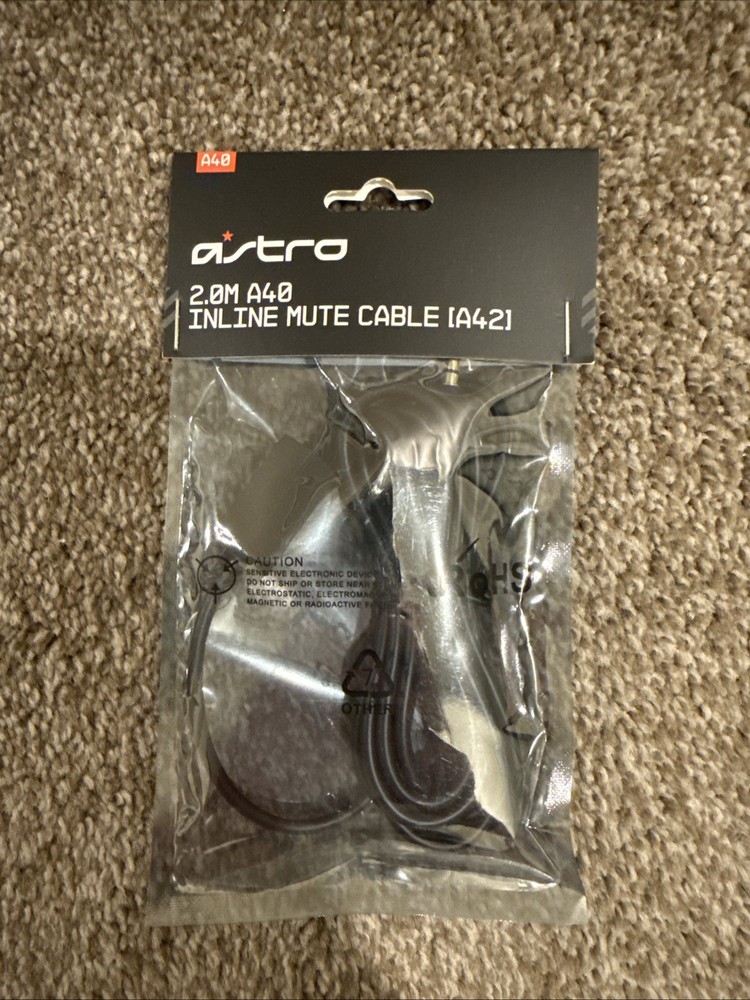 Astro Gaming 2.0m A40 Inline Mute Cable Compatible with A42 993-001489 OEM NEW