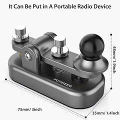 Morse Code Key with Corrosion-Resistant Aluminum Body