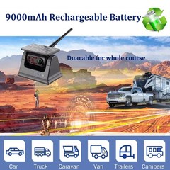 Wireless Magnetic Solar Backup Camera 1080P 10.1″ DVR for Monitor RV Truck Ship
